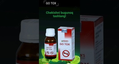 Sigaret va spirtli ichimliklarga bolgan ishtiyoqni kamaytirish uchun tomchilar Go Tox Chakana savdo
